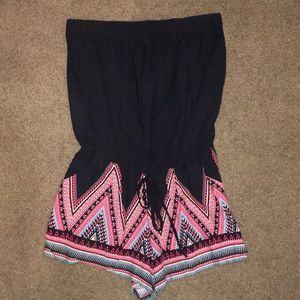 Strapless Black Romper